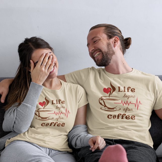 T-shirt La vie commence après le café  (Créateur téléchargé)