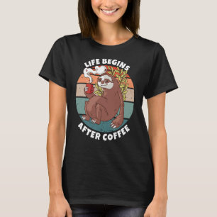 T-shirt La vie commence après le café Café boire du café p