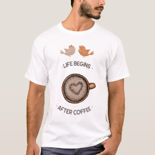 T-shirt La vie commence après un mignon graphique de tourt