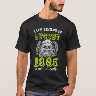 T-shirt La Vie Commence En Août 1964 La Naissance Des Lége