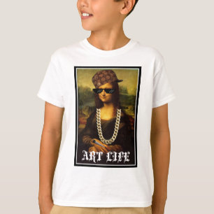 T-shirt La vie d'art de la vie de voyou de Mona Lisa
