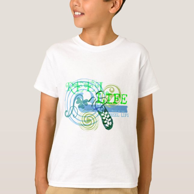 T-shirt La vie de bobine dans le bleu (Devant)