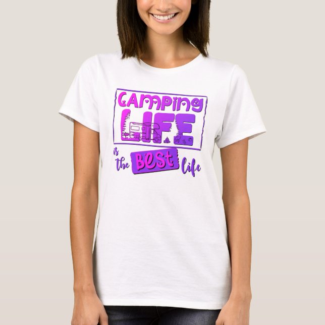 T-shirt La vie de camping (Devant)