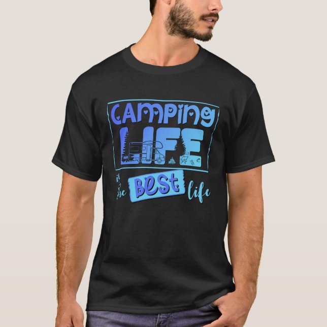 T-shirt La vie de camping (Devant)