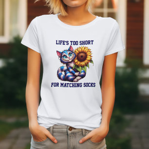 T-shirt La vie de chat drôle est trop courte