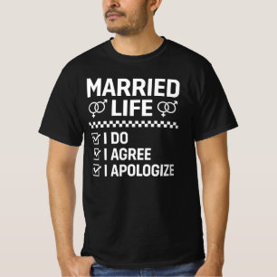 T-shirt La vie de couple, j'approuve, je m'excuse