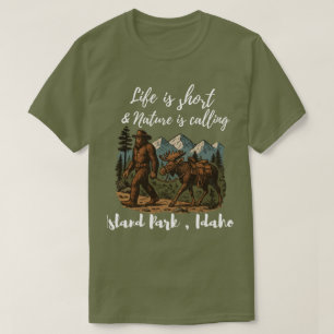 T-shirt La vie de cowboy Bigfoot est courte, la nature app