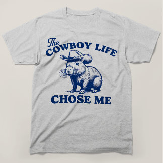 T-shirt La vie de cowboy m'a choisi Capybara Western