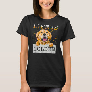 T-shirt La Vie De Golden Retriever Chien Goldentrovert Nic