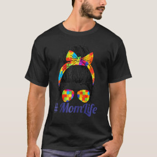T-shirt La vie de maman de sensibilisation à l'autisme aut