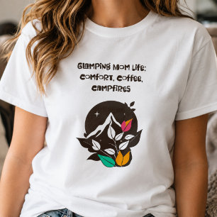 T-shirt La vie de maman glamour confort café feux de camp