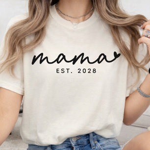 T-shirt La vie de maman Script personnalisé pour maman C