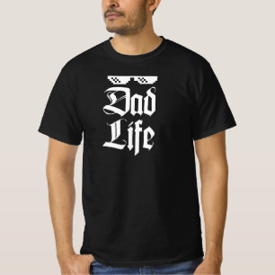 T-shirt La vie de papa avec des lunettes de massage