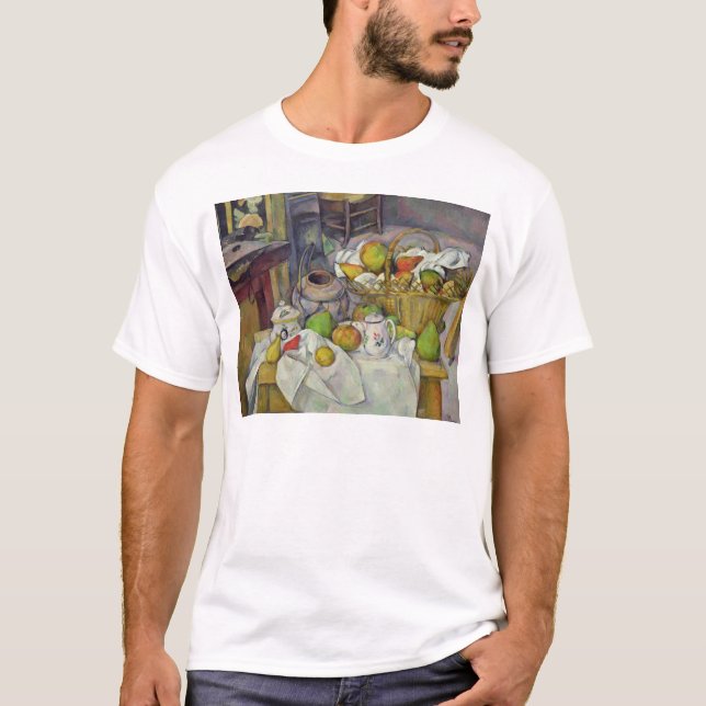 T-shirt La vie de Paul Cezanne | toujours avec le panier, (Devant)