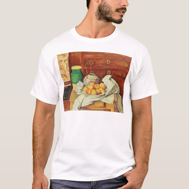 T-shirt La vie de Paul Cezanne | toujours avec un coffre (Devant)