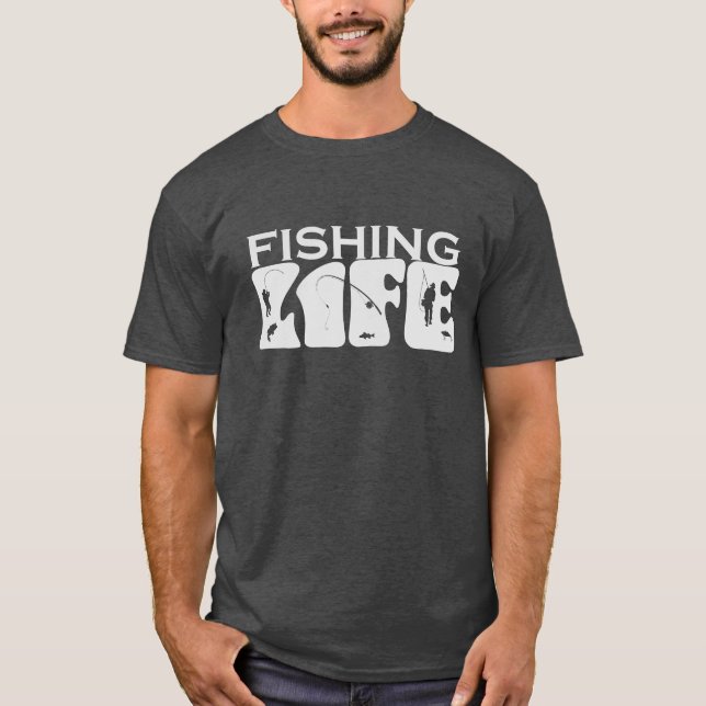 T-shirt La vie de pêche Graphiques vectoriels évolutifs (Devant)