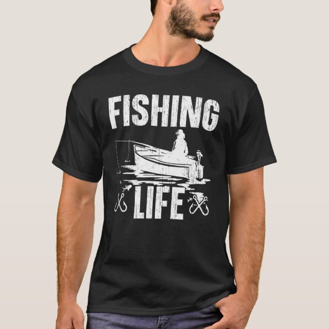 T-shirt La vie de pêcheur Pêche (Devant)
