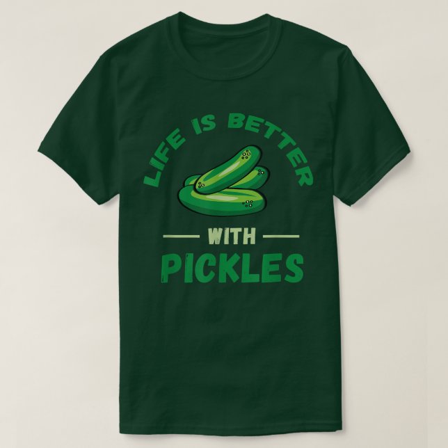 T-shirt La Vie De Pickle Est Mieux Végétarien De Pickle (Design devant)