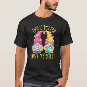 T-shirt La Vie De Printemps Est Meilleure Avec Mes Filles 