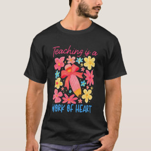 T-shirt La Vie De Professeur Coquette Nœud Crayon L'Enseig