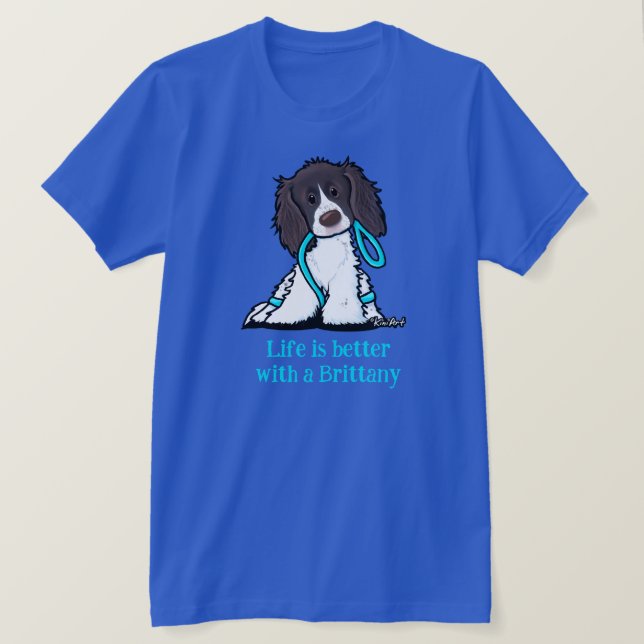 T-shirt La vie de Springer Spaniel est meilleure (Design devant)
