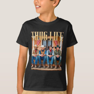T-shirt La vie de Thug Trump Vance Kennedy Elon 1