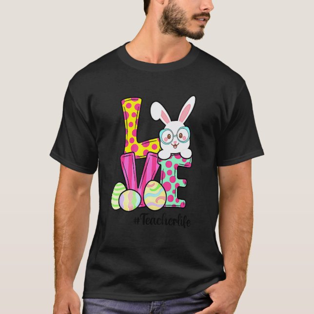 T-shirt La vie d'enseignant de Pâques Gnome de Pâques Lapi (Devant)