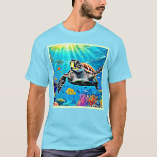 T-shirt La vie des tortues marines sur le récif