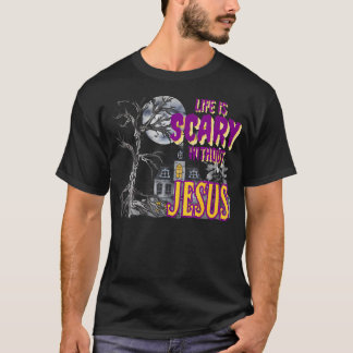 T-shirt La Vie D'Halloween Drôle Est Effrayante Sans Jésus