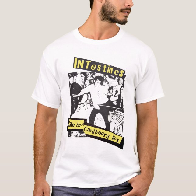T-shirt La vie d'intestins dans une boîte en carton (Devant)