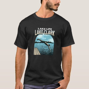 T-shirt La vie du lac Lac Clark Natation Alaska Nageur Nag