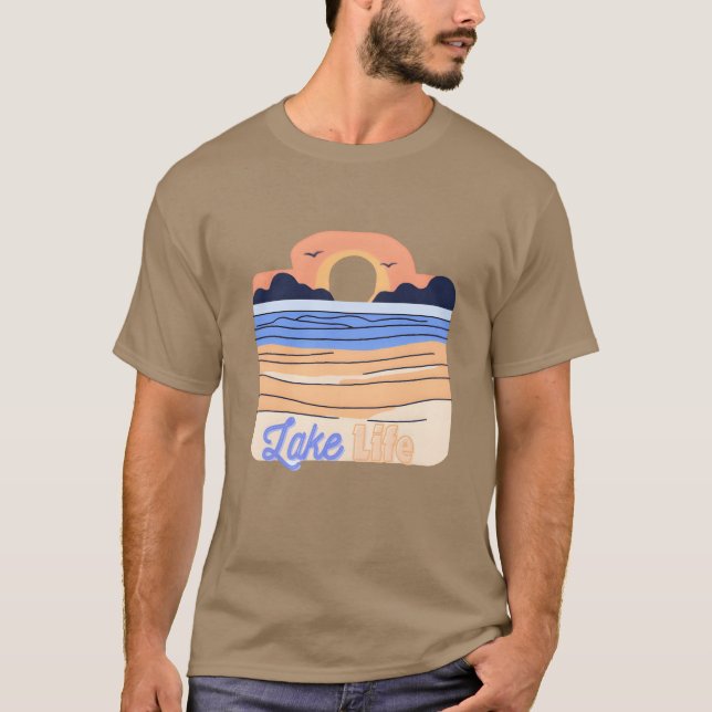 T-shirt La vie du lac rétro (Devant)