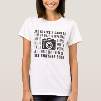 T-shirt La Vie Du Photographe Est Comme Une Caméra Photogr
