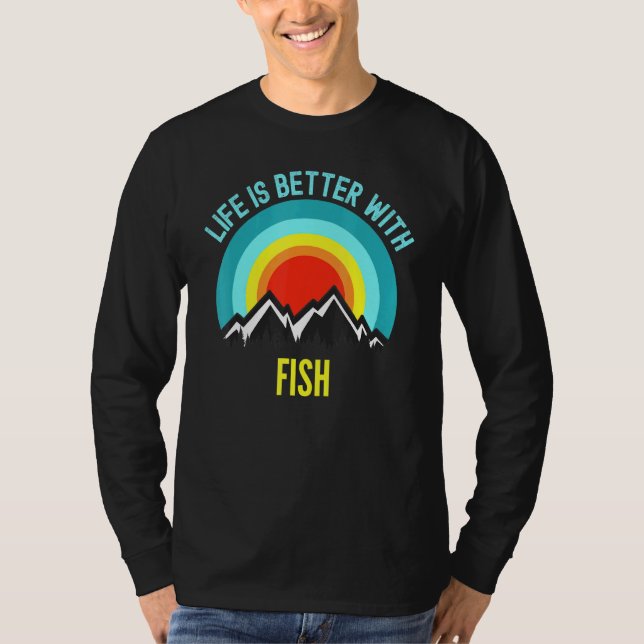 T-shirt La Vie Du Poisson Est Meilleure Avec Le Poisson (Devant)