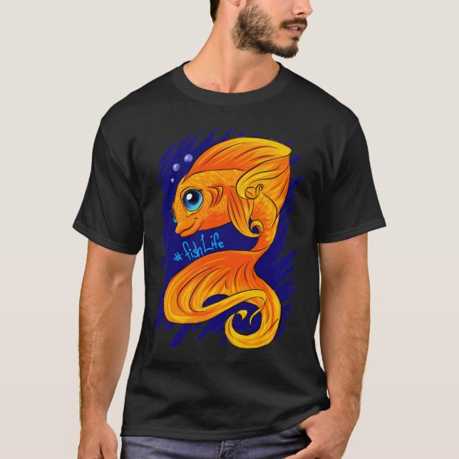 T-shirt La vie du poisson rouge (Devant)