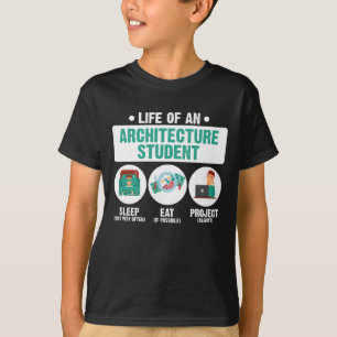 T-shirt La Vie D'Un Étudiant En Architecture