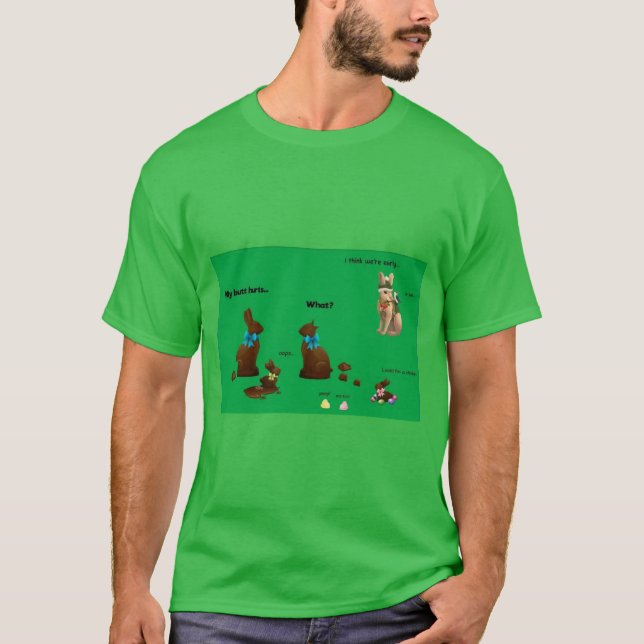 T-shirt La Vie D'Un Lapin En Chocolat (Devant)