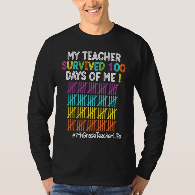 T-shirt La vie d'un professeur de 7e année Mon professeur  (Devant)