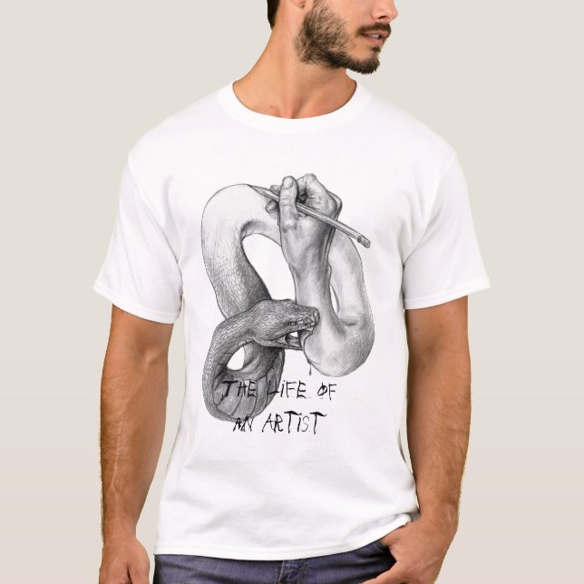 T-shirt La vie d'une chemise d'artiste (Devant)