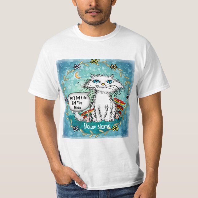 T-shirt La vie égratigne le chat (Devant)