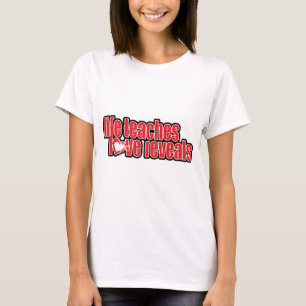 T-shirt la "vie enseigne l'amour indique" le dessus noir
