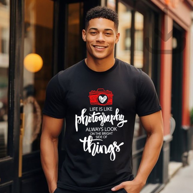 T-shirt La vie est comme la photographie (Créateur téléchargé)