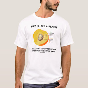 T-shirt La vie est comme une pêche (l'humour couleur