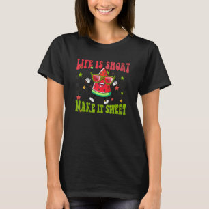 T-shirt La Vie Est Courte Faites-Le Doux Citation De Pastè