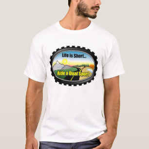 T-shirt La vie est courte. Montez une double moto de sport