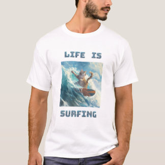 T-shirt La vie est de surfer | pour les amateurs de surf e
