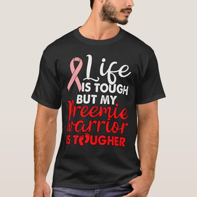 T-shirt La Vie Est Difficile, Mais Mon Premier Guerrier Es (Devant)