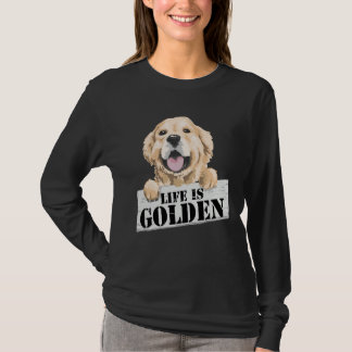 T-shirt La vie est dorée Costume pour chiens Retriever dor