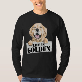 T-shirt La vie est dorée Costume pour chiens Retriever dor