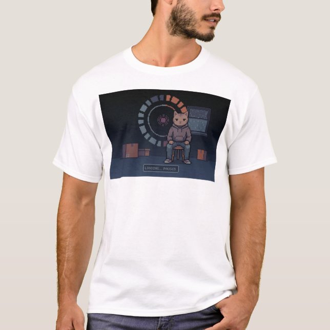 T-shirt La vie est en mode difficile – Chargement… (Devant)